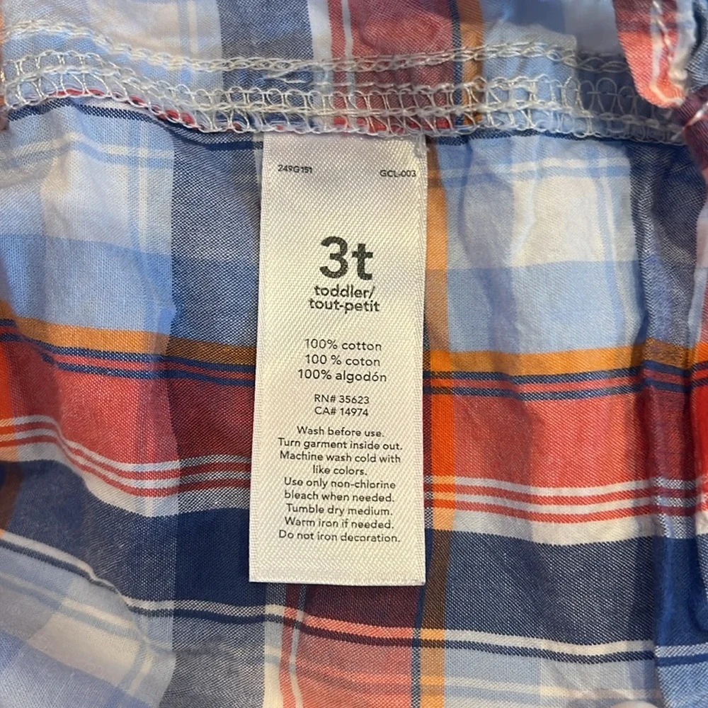 Carter’s Plaid Short Sleeve Button Up Shirt